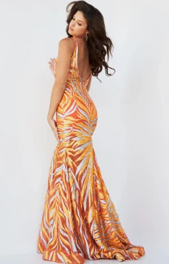 Jovani - 06153 | Runway Fashion Haus -Morilee popular shop 06153 b orangesilver.2000