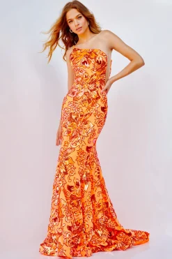 Jovani - 08460 | Runway Fashion Haus -Morilee popular shop 08460 orange 1.2000